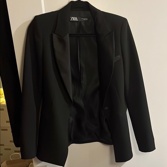Zara Women's Black Tuxedo Jacket + Pants - Picture 1 of 7